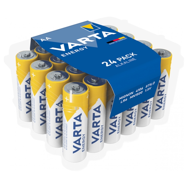 Varta Energy Alkaline 4106 LR6 AA - 1,5 Volt Batterie - 24er Box