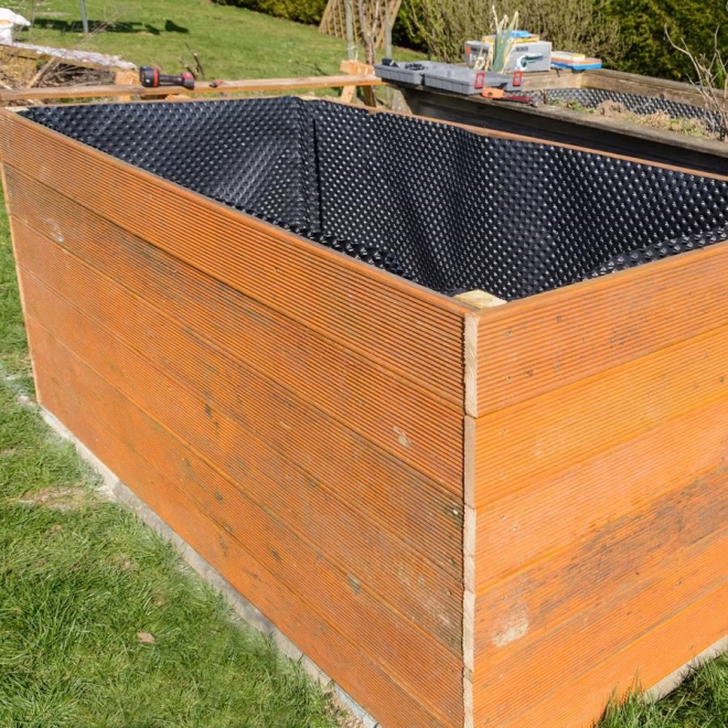 Hochbeet Noppenfolie Kunststoff Rolle á 0,9 x 6,5 mtr.