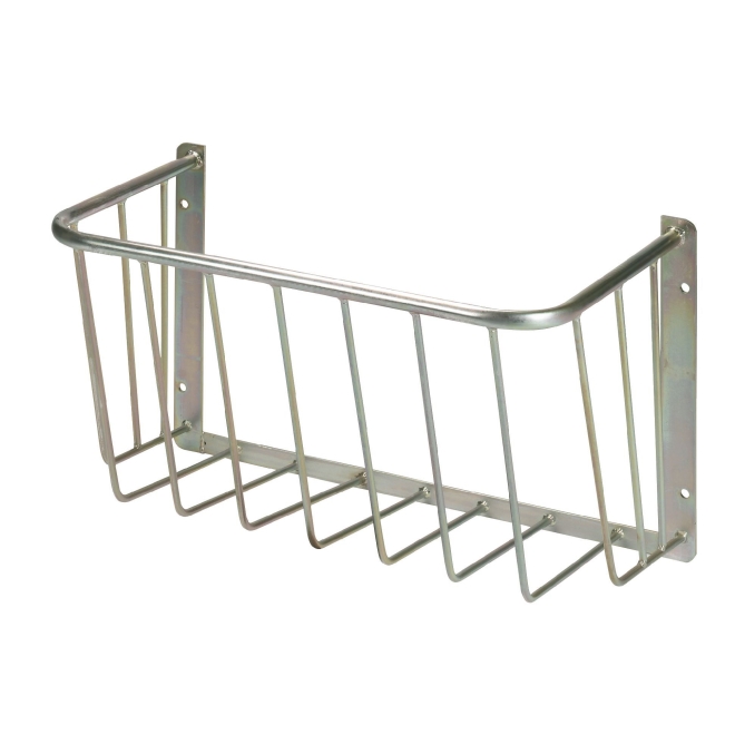 Heuraufe verzinkt, 80x45x45cm, Stababstand 96mm, stabile Futterraufe zur Wandmontage