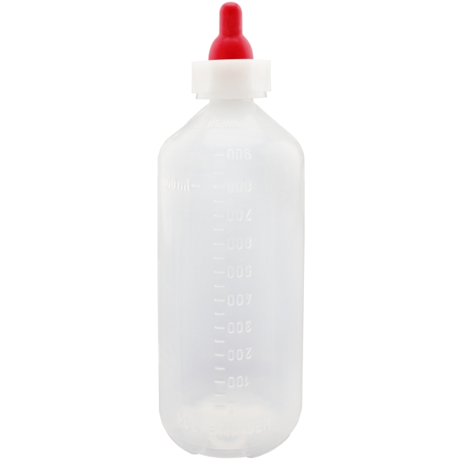 GEWA Lämmerflasche 1 Liter, mit Sauger, Milchflasche, Lämmertränkeflasche, Tränkeflasche
