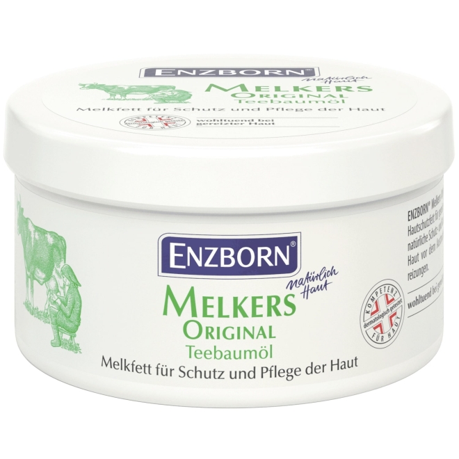 Enzborn Melkers Original Teebaumöl 250ml, Melkfett für Schutz und Pflege der Haut