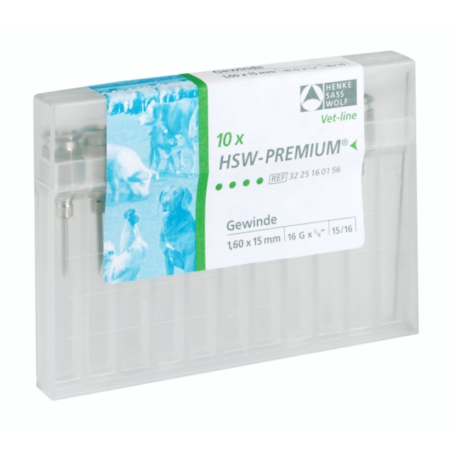 HSW Premium Kanülen 1,8 x 25 mm - mit Gewindeansatz - 10 Stück