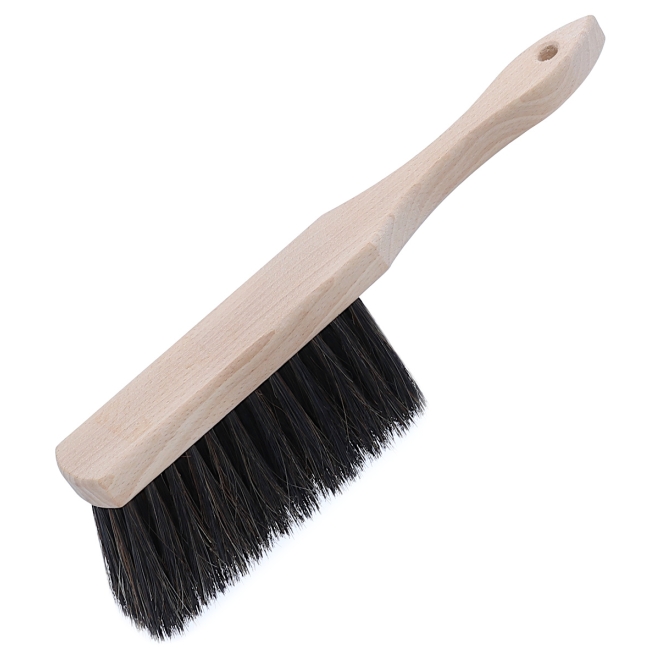 Handfeger Rosshaar 28cm, Buchenholz, Rosshaar-Handfeger für feinen Schmutz