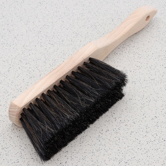 Handfeger Rosshaar 28cm, Buchenholz, Rosshaar-Handfeger für feinen Schmutz