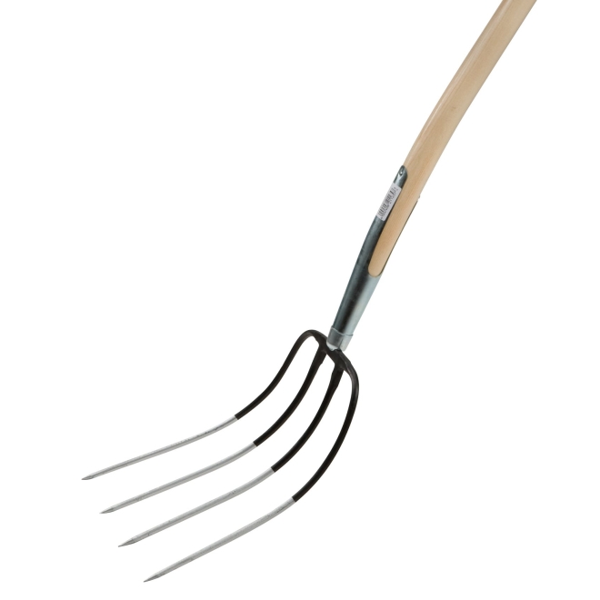 Freund-Victoria Dunggabel 21165, 4 Zinken, 33x28cm, mit Stiel Ø36x1350mm, 1270566