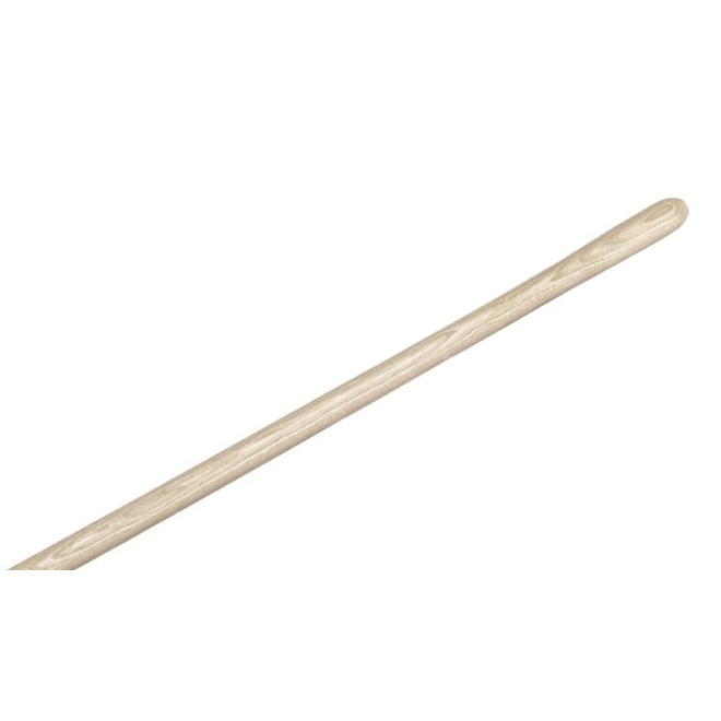 Gabelstiel Ø36x1350mm, gebogen, mit Schienenzwinge und Rundkopf, Eschenholz, lackiert