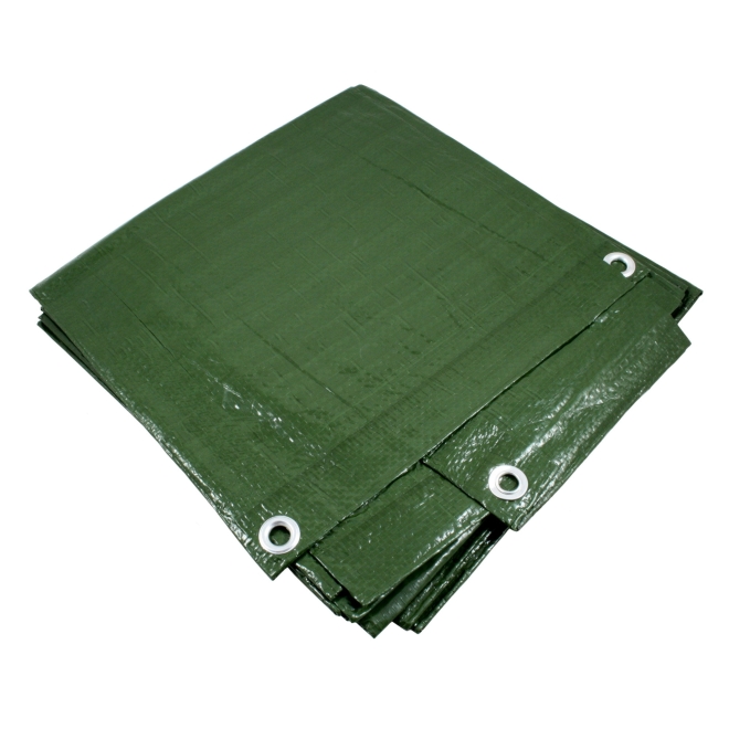 Lankotex multi-TARP Standard 6x8m grün, Schutz- und Abdeckplane mit Aluminiumösen, HDPE / LDPE