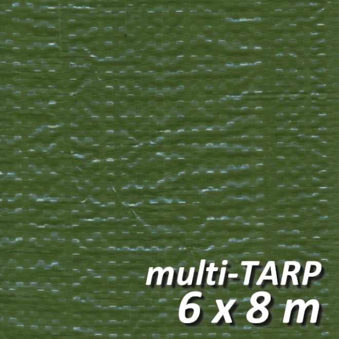 Lankotex multi-TARP Standard 6x8m grün, Schutz- und Abdeckplane mit Aluminiumösen, HDPE / LDPE