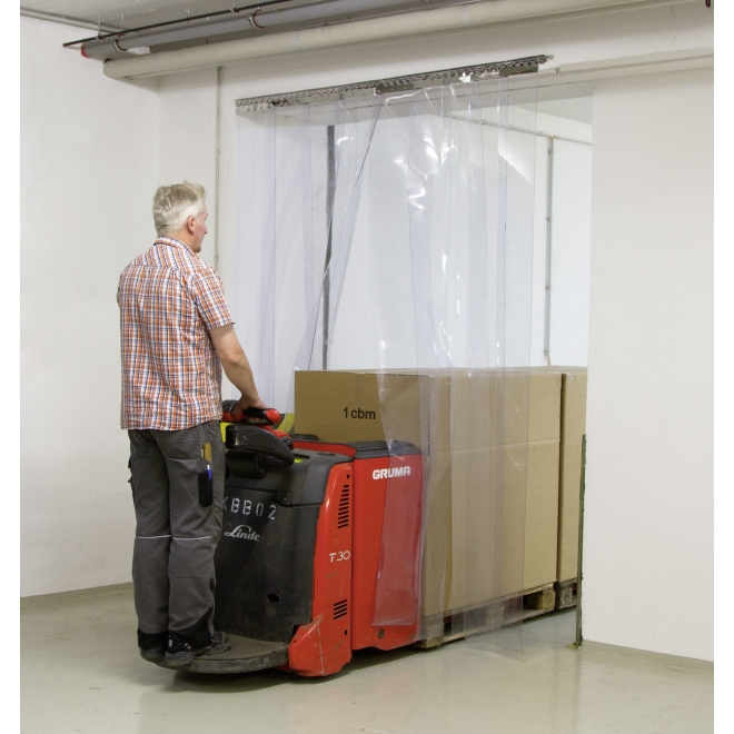 PVC-Streifenvorhang, 30cm, 3mm, transparenter Lamellenstreifen, Zuschnitt per laufenden Meter