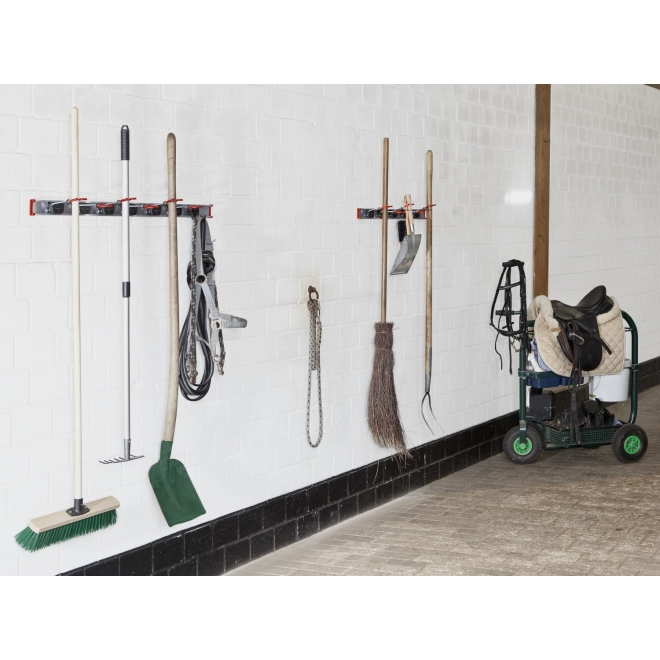 Bruns Gerätehalter, Aluminium-Wandschiene 100cm + 6 Halter - SB 6.10A