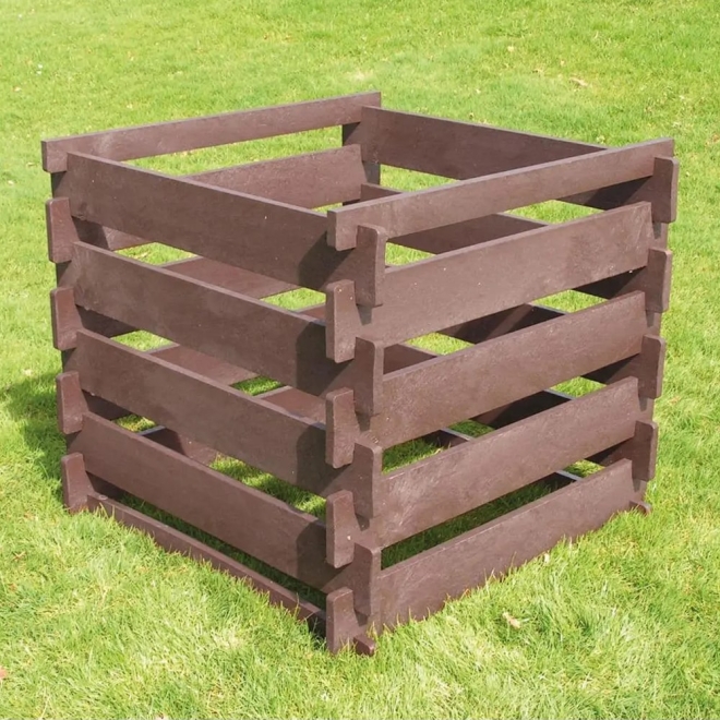 hanit Steckkomposter 650 Liter - Komposter aus Recycling Kunststoff - 100x100x90cm