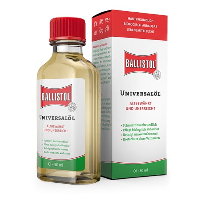 Ballistol Universalöl 50ml Flasche, Spezialmittel, Multifunktionsöl, Pflegeöl