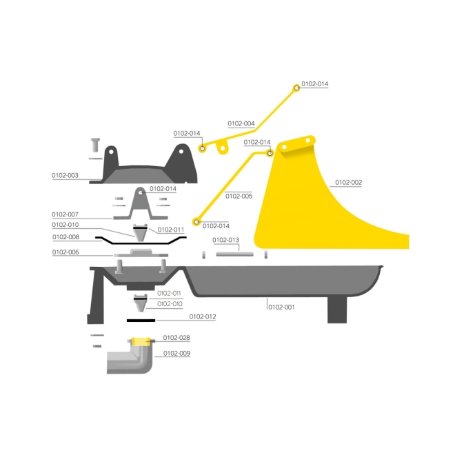 Eider Krümmer, Ansaugstutzen mit Ventilsitz für Weidepumpe E2, Ersatzteil-Nr. 0102-009