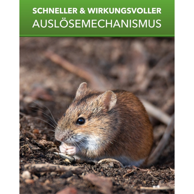 Wühlmaus Zangenfalle mit Köderplatte - Schnappfalle zur Wühlmausbekämpfung