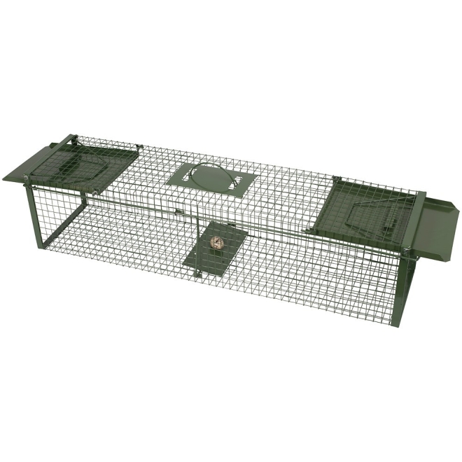 Raubwild Lebendfalle 100x24x24cm, zwei Eingänge, Drahtkasten, Rattenfalle, Katzenfalle, Marderfalle