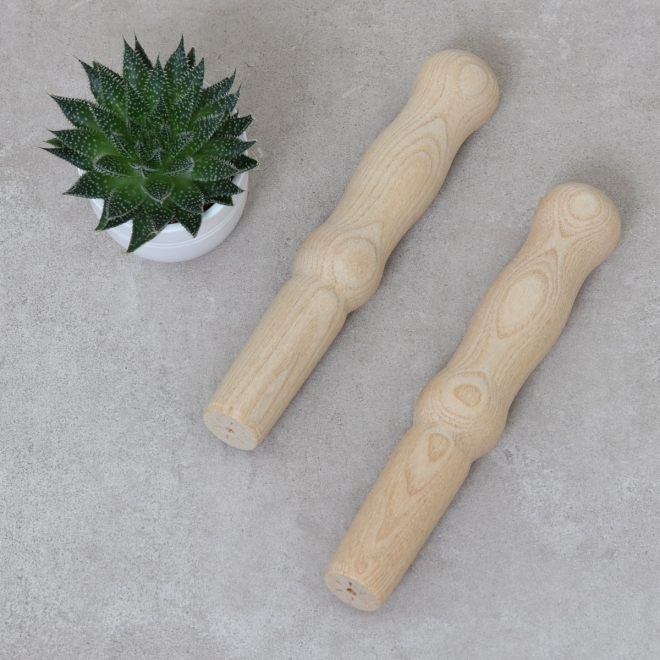 Schubkarrengriffe 25mm, Eschenholz, unlackiert, Karrengriffe, Holzgriffe - 2 Stück
