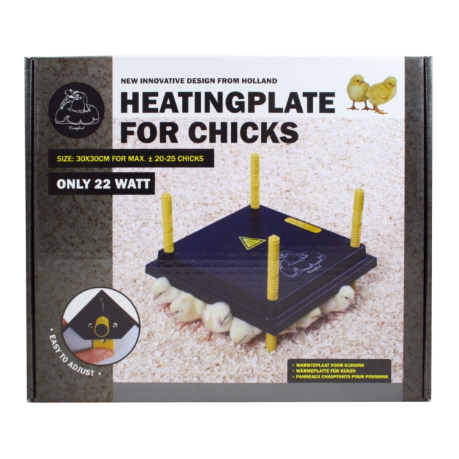 Küken-Wärmeplatte Comfort 30x30cm, 20 Watt, Heizplatte für die Kükenaufzucht