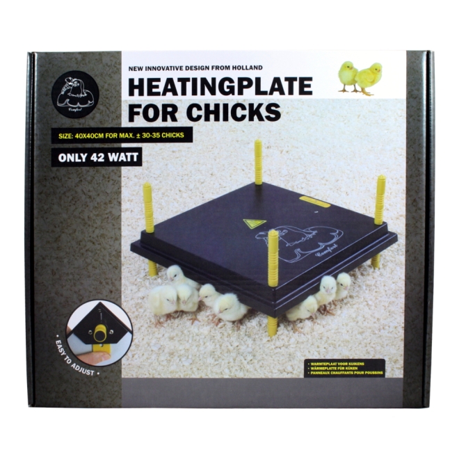 Küken-Wärmeplatte Comfort 40x40cm, 38 Watt, Heizplatte für die Kükenaufzucht