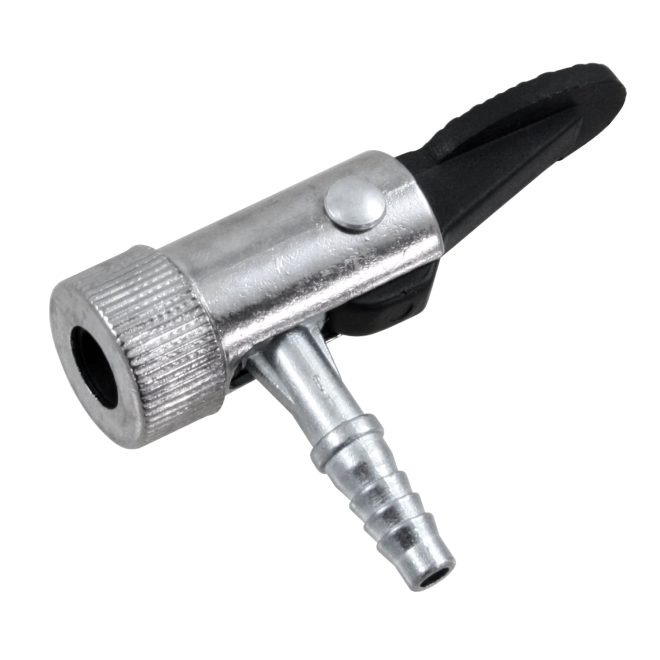 Reifenfüllmesser mit Pistolengriff, Manometer und 35cm Schlauch +3er Adapter-Set Ventilstecker