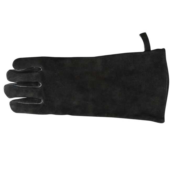Esschert Design Grillhandschuh FF264, 40cm, Leder, BBQ-Handschuh, Kaminhandschuh