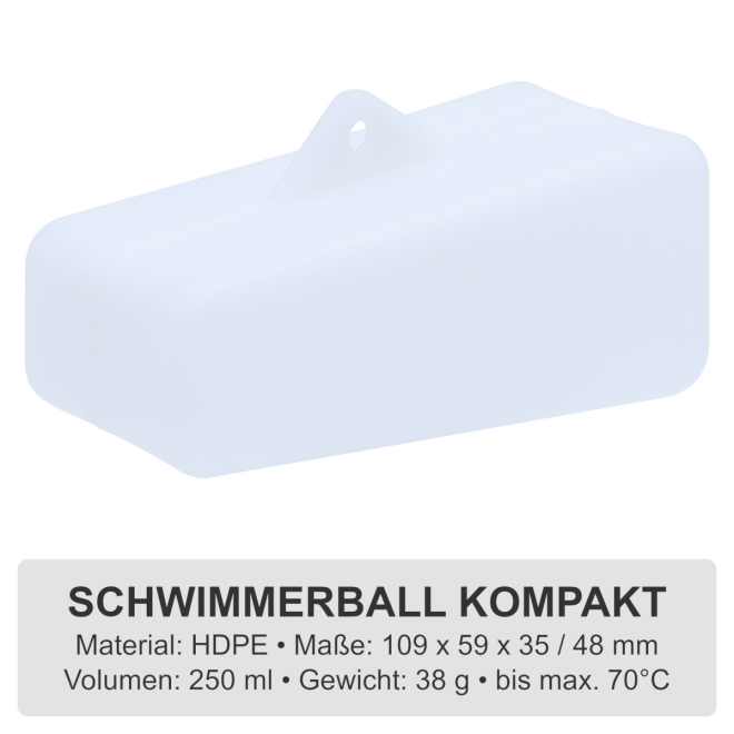 Peki Kompakt Schwimmerventil 1/2 Zoll, Kompaktventil, Kompaktschwimmer für kleine Behälter
