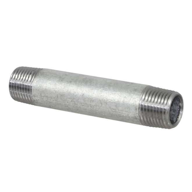 Temperguss Rohrnippel, 3/4 Zoll AG, 80mm, beidseitig mit Außengewinde, Nr. 23