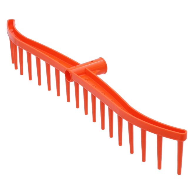Heurechen 60cm, 19 Zinken, Kunststoff, Rasenrechen, Laubrechen, Gartenbesen ohne Stiel