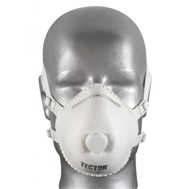 5x TECTOR Feinstaubmaske FFP3 mit Ventil, Staubmaske zum Schutz vor Staub, Gasen und Dämpfen