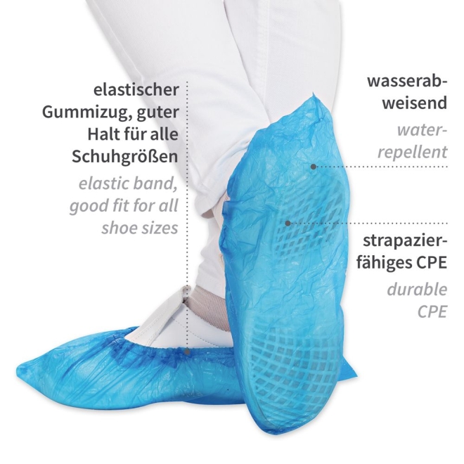 Hygostar Überschuhe CPE, Einweg Überziehschuhe - 100 Stück