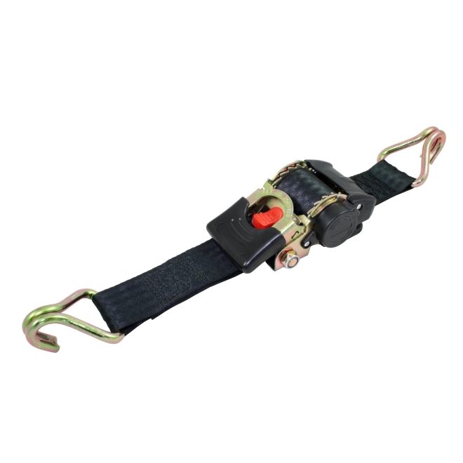 Automatik-Zurrgurt 3m x 25mm, automatischer Spannngurt zur Ladungssicherung mit Spitzhaken