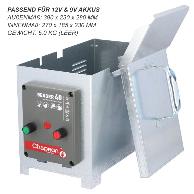 Chapron Weidezaungerät Berger 40 - 15.000 Volt - 3 Joule - 12V Elektrozaungerät