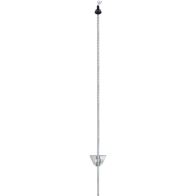 Eider Federstahlpfähle 105cm, silber, mit Drahtöse, Weidezaunpfähle, 25 Stück pro Karton