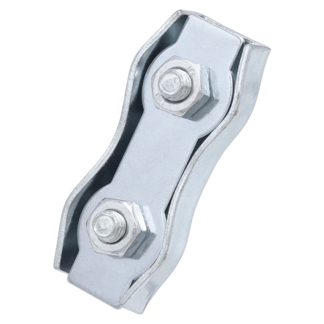 Seilverbinder 8mm verzinkt - Verbinder für Weidezaunseile - Duplexklemme - 10 Stück