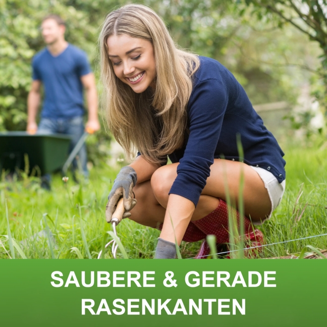 Rasenkantenstecher 20cm - Kantenstecher mit Tritt - Rasenstecher mit T-Stiel 105cm