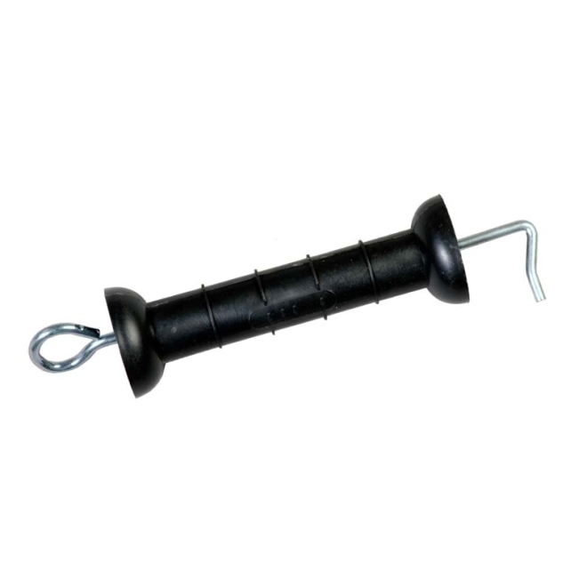 Torgriff STANDARD, schwarz, schmal, mit Haken und innenliegender Zugfeder