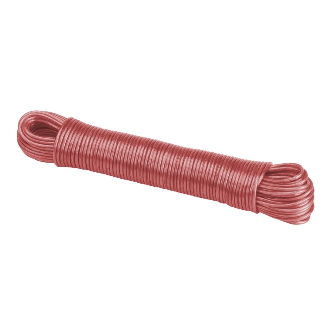 Wäscheleine 30m, mit Stahldrahteinlage, farblich sortiert, Wäscheschnur mit PVC-Ummantelung