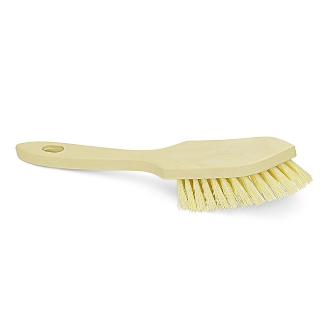 Stielbürste 28cm, Fibre-Ersatz, mit Kranzbart, besonders hart, Eckenbürste, Handbürste