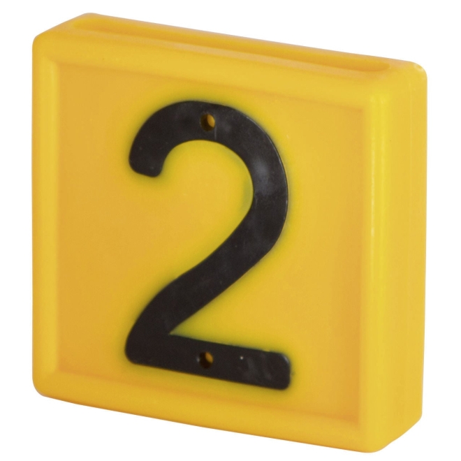 Nummernblock Standard, gelb, Block-Nummer: 2 (ZWEI)