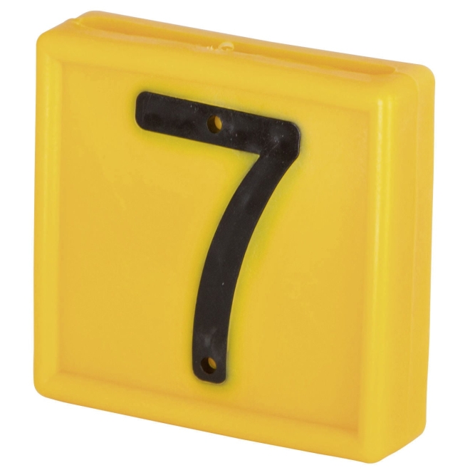 Nummernblock Standard, gelb, Block-Nummer: 7 (SIEBEN)