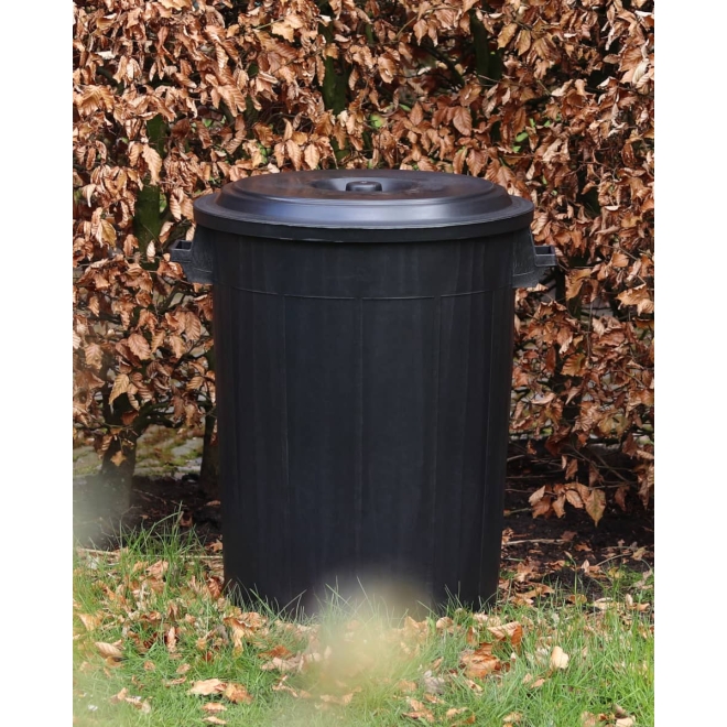 Universaltonne 100 Liter schwarz - Futtertonne, Gartentonne, Regentonne - Ø54x69cm