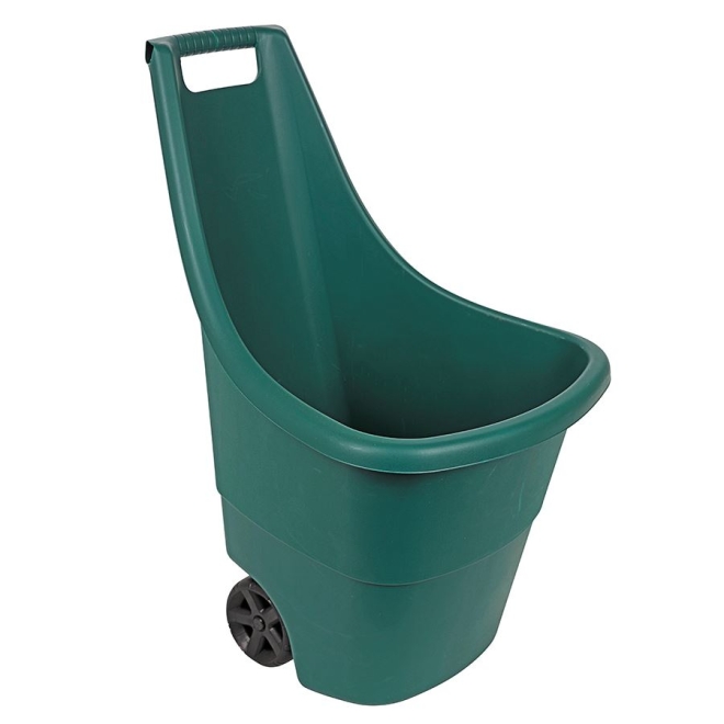 LOAD & GO Gartenkarre 50 Liter, 51x56x84cm, Kunststoff, schwarz, Gartentrolley, Gartenwagen