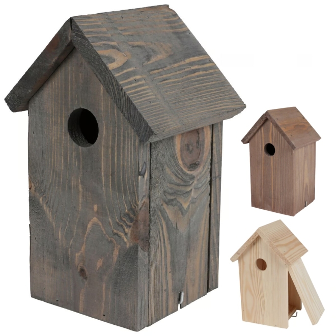 Nistkasten Kiefernholz 15x13x25cm - Meisenkasten - Vogelhaus für Meisen - sortiert