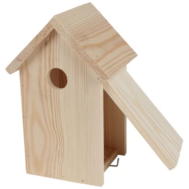 Nistkasten Kiefernholz 15x13x25cm - Meisenkasten - Vogelhaus für Meisen - sortiert