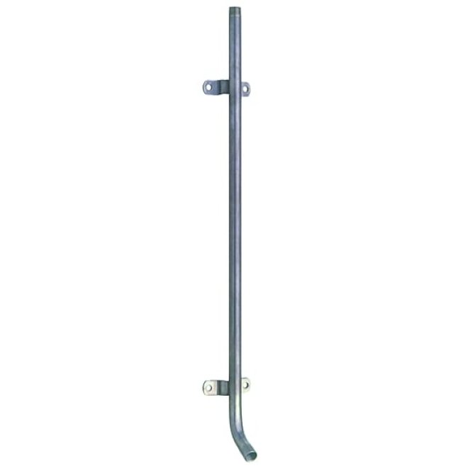 Monoflo Edelstahlrohr 75cm, 1/2 Zoll, 30° Grad, Wasserrohr mit Haltern und Tränkeabgang