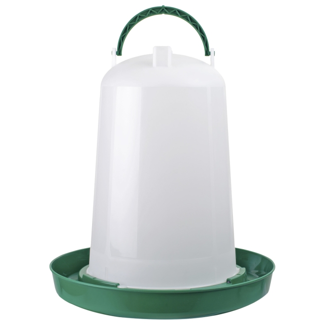 Geflügeltränke 10 Liter, grün, Hühnertränke, Stülptränke mit Bajonettverschluss und Aufhängung