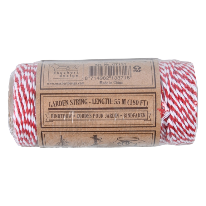 Esschert Design Gartenschnur 55m, sortiert, Pflanzenband, Geschenkband, Dekoband, GT137