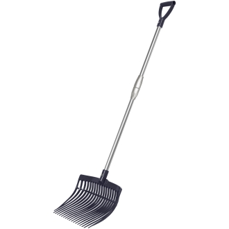 V-Fork Schwedengabel aus Polycarbonat, mit Teleskopstiel 75-120cm, Dunggabel, Bollengabel