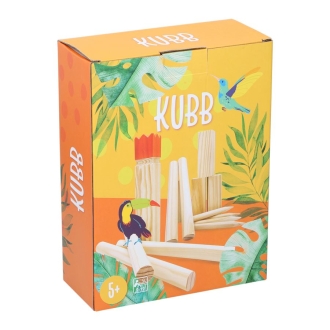Kubb Wikinger Wurfspiel, 22-teilig, aus FSC Kiefernholz, Wikingerschach, Schwedenschach