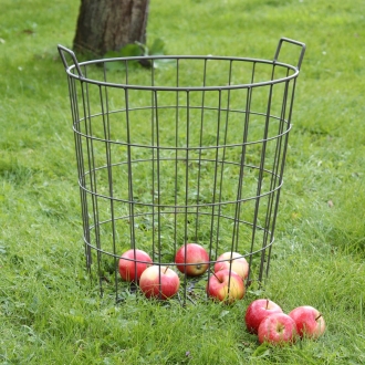 Esschert Design Drahtkorb 39 Liter, Ø400x450mm, Gartenkorb, Erntekorb, Kartoffelkorb