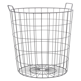 Esschert Design Drahtkorb 79 Liter, Ø500x550mm, Gartenkorb, Erntekorb, Kartoffelkorb